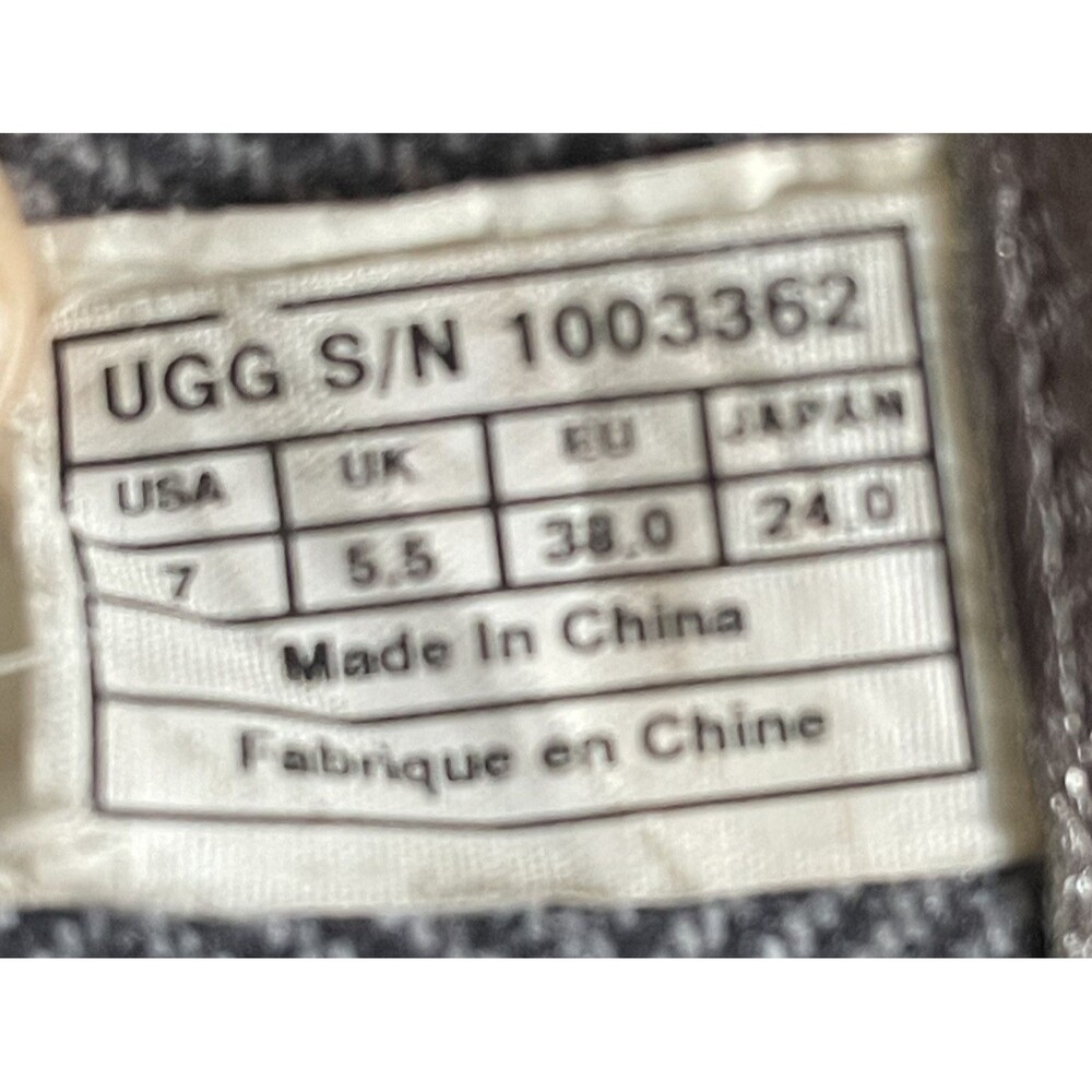 UGG Waterproof Lesley Brown Leather Wedge Tall Boots Buckle Detail Wms Size 7 - Picture 10 of 14